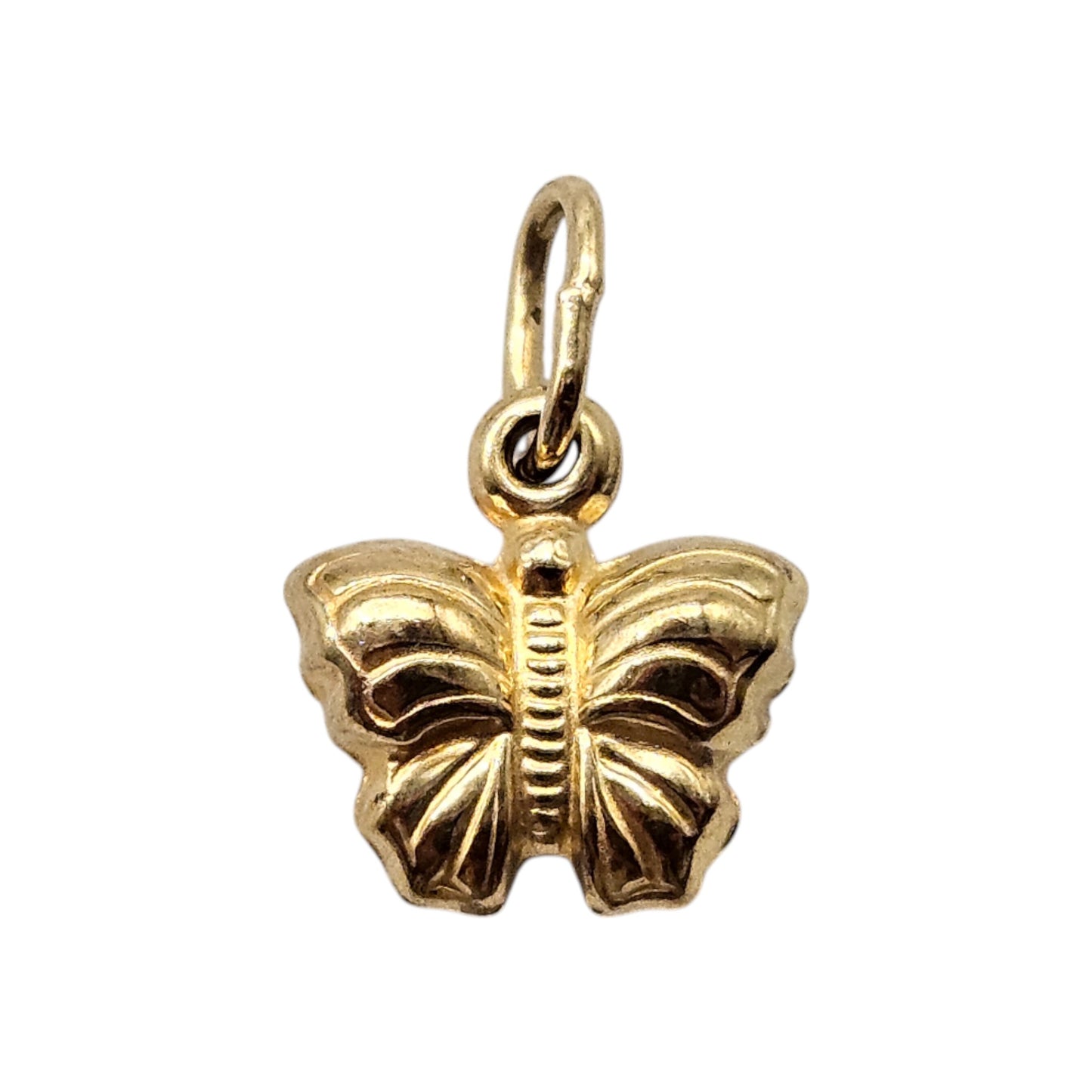 9ct 375 Yellow Gold Butterfly Charm L 1.1 cm 0.8 g.
