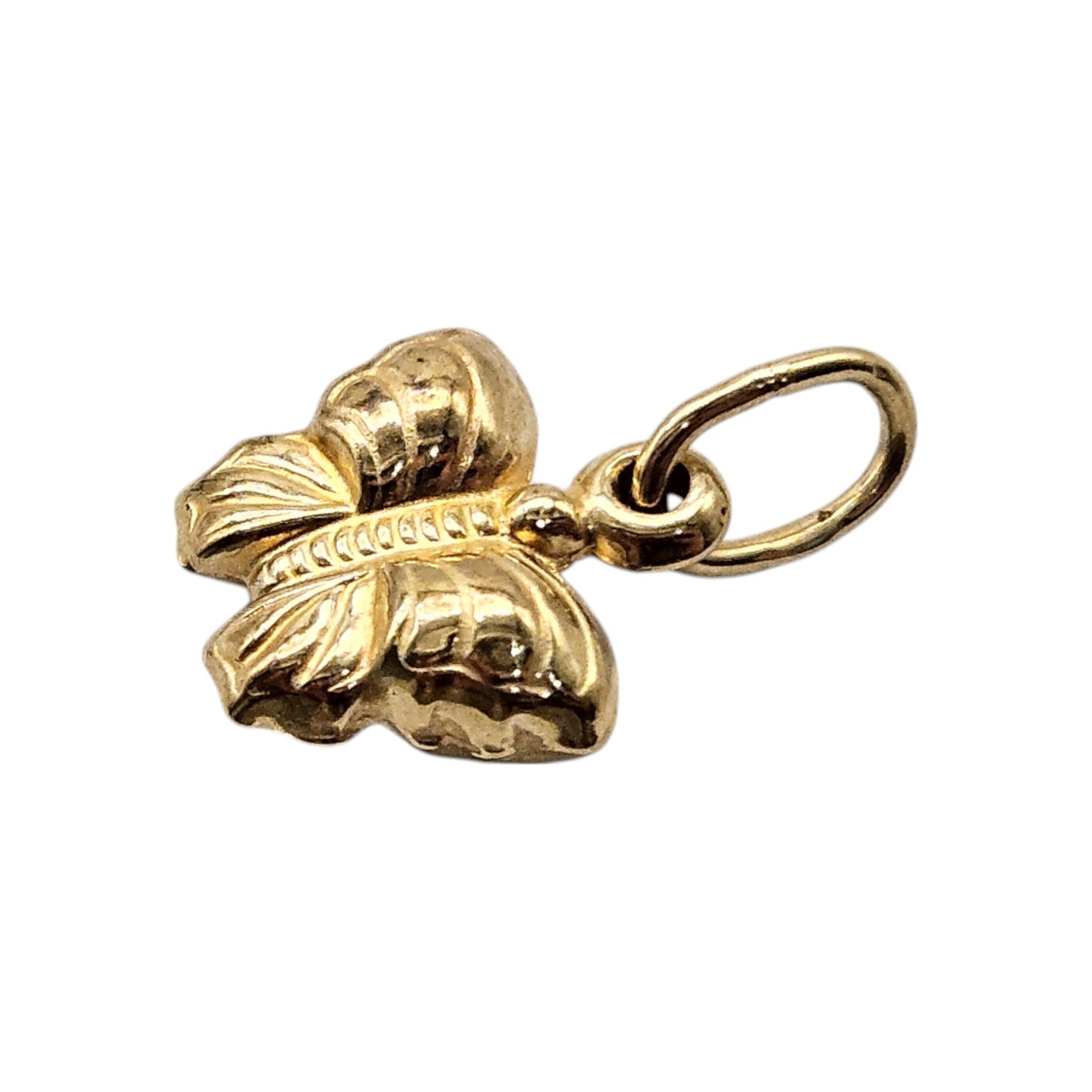 9ct 375 Yellow Gold Butterfly Charm L 1.1 cm 0.8 g.
