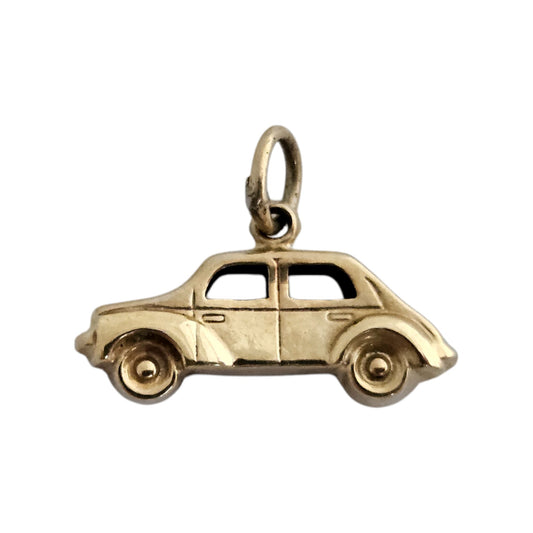 9ct 375 Yellow Gold Vintage Car Charm 1965 L 1.8 cm 0.6 g.