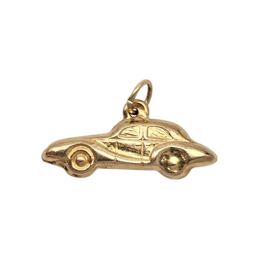 9ct 375 Yellow Gold Car Charm c.1966 L 2.0 cm 0.8 g.