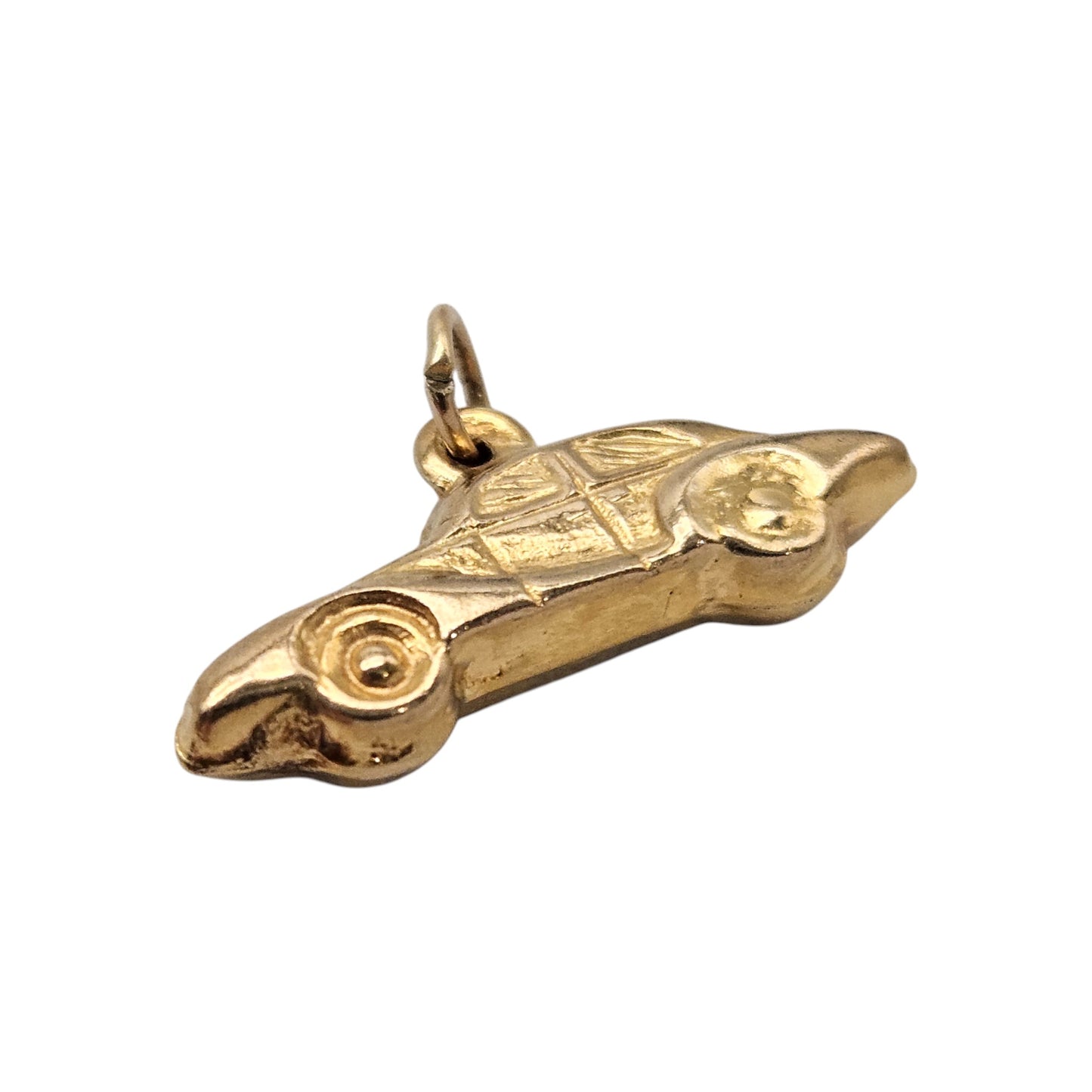 9ct 375 Yellow Gold Car Charm c.1966 L 2.0 cm 0.8 g.