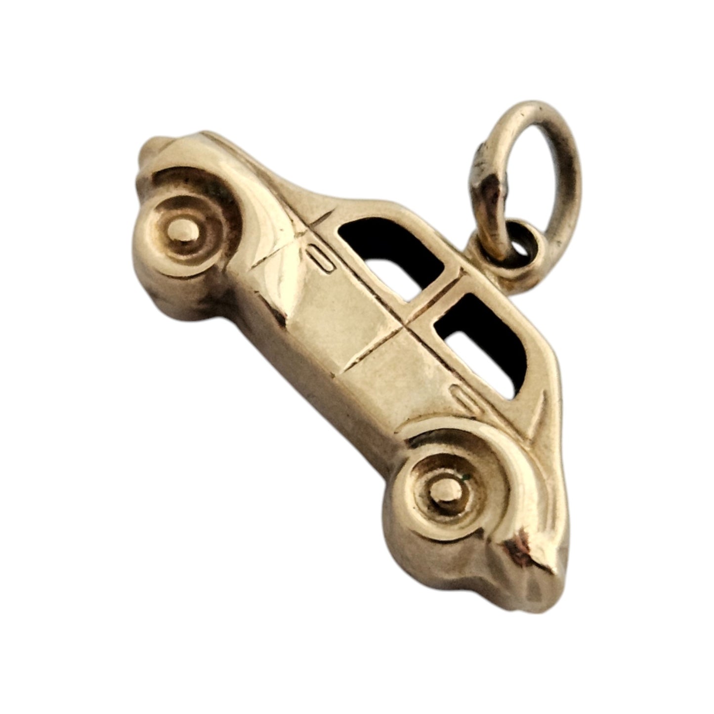 9ct 375 Yellow Gold Vintage Car Charm 1965 L 1.8 cm 0.6 g.