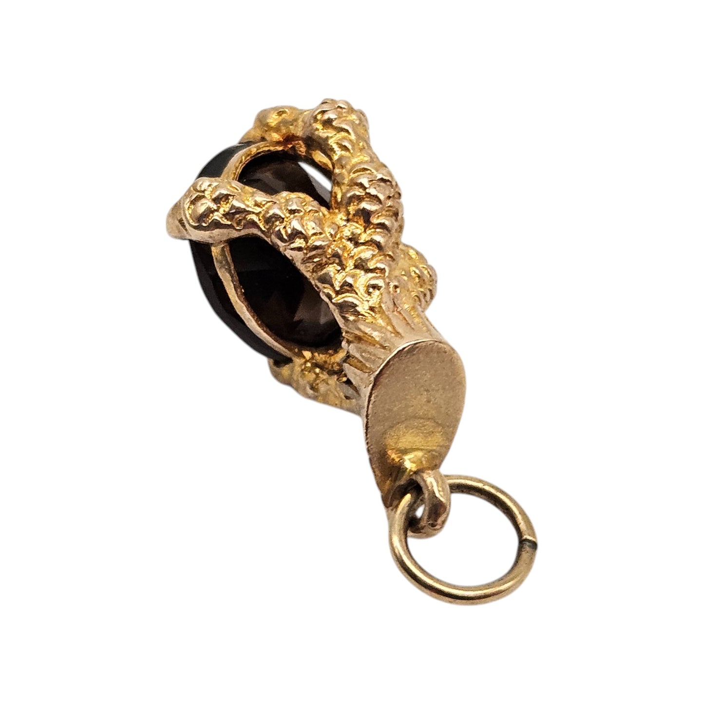 9ct 375 Yellow Gold Stone In Claw Charm 1963 L 2.0 cm 3.5 g.