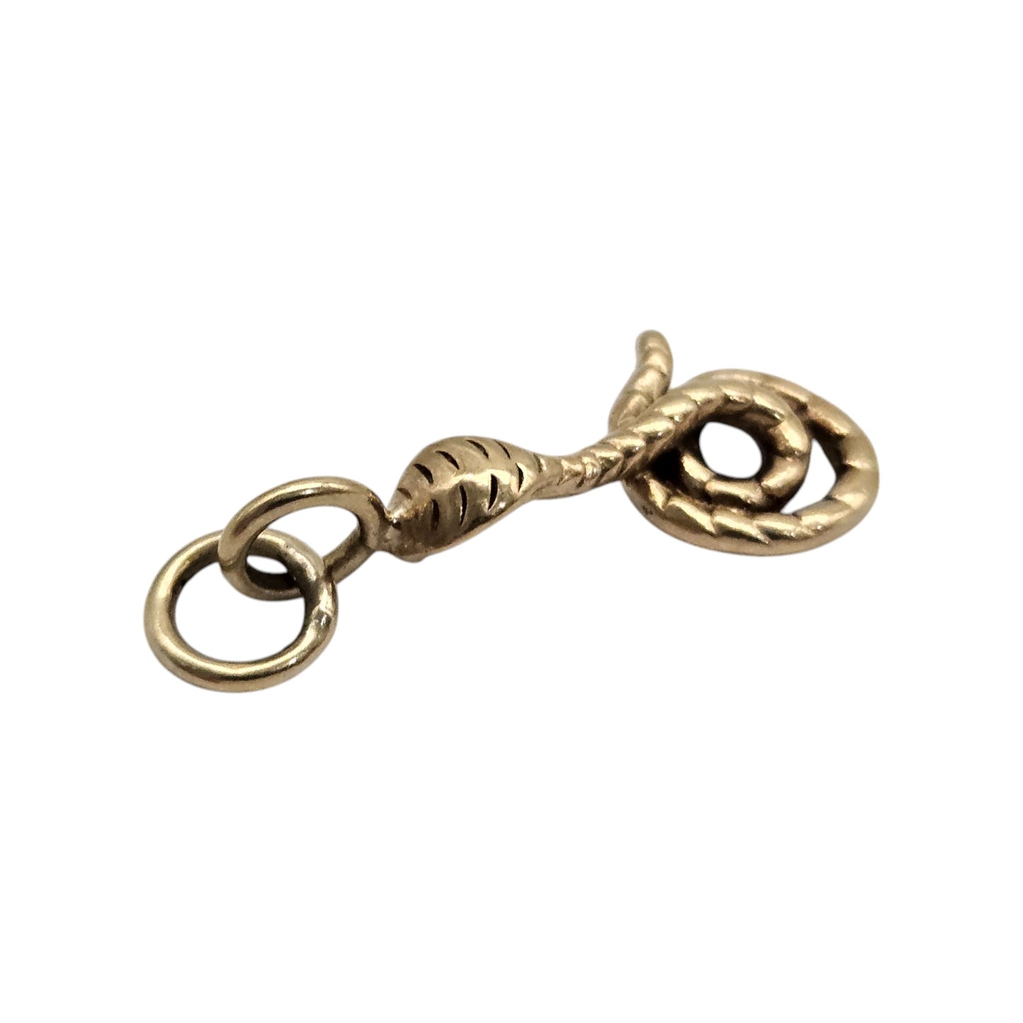 Rare 9ct Yellow Gold Cobra Snake Charm L 1.4 cm 0.8 g