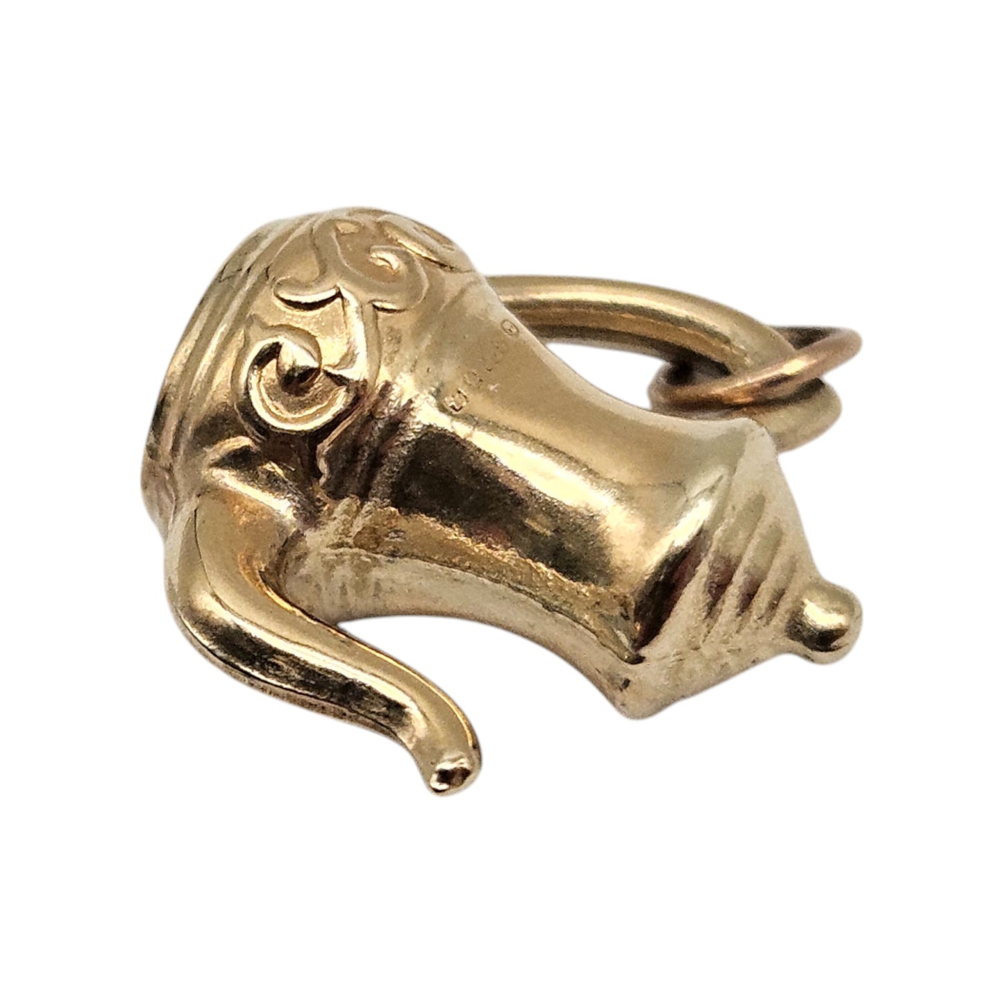 9ct 375 Yellow Gold Coffee Pot Charm c.1980's L 1.6 cm 1.4 g.