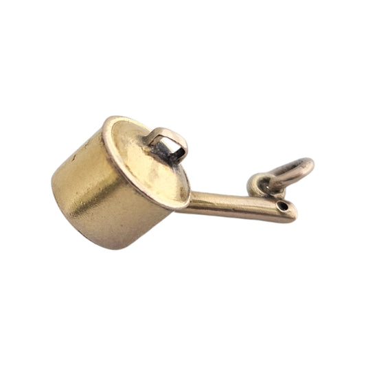 9ct Yellow Gold Cooking Pot Charm c.1940's L 1.4 cm 0.6 g