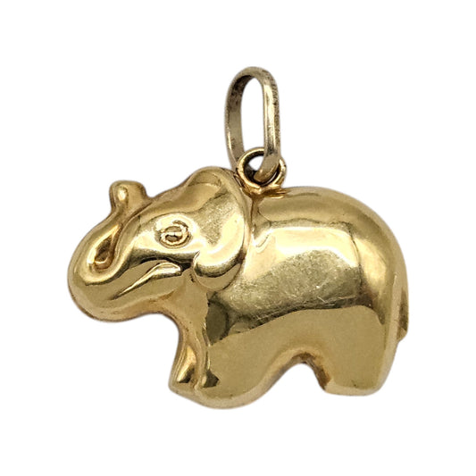9ct 375 Yellow Gold Elephant Charm 1.4 g.