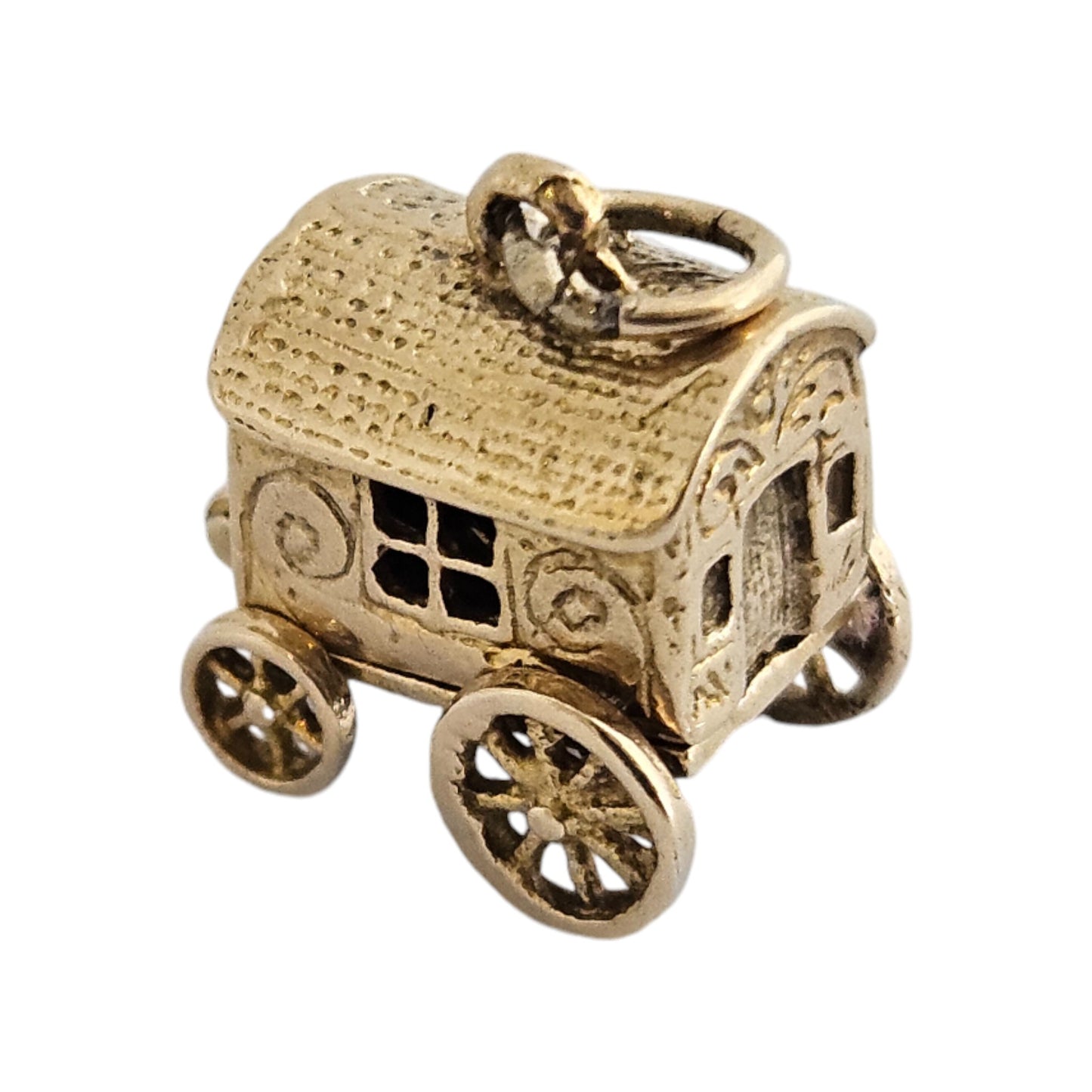 9ct 375 Yellow Gold Fortune Teller Opening Charm c.1956 L 1.1 cm 3.3 g