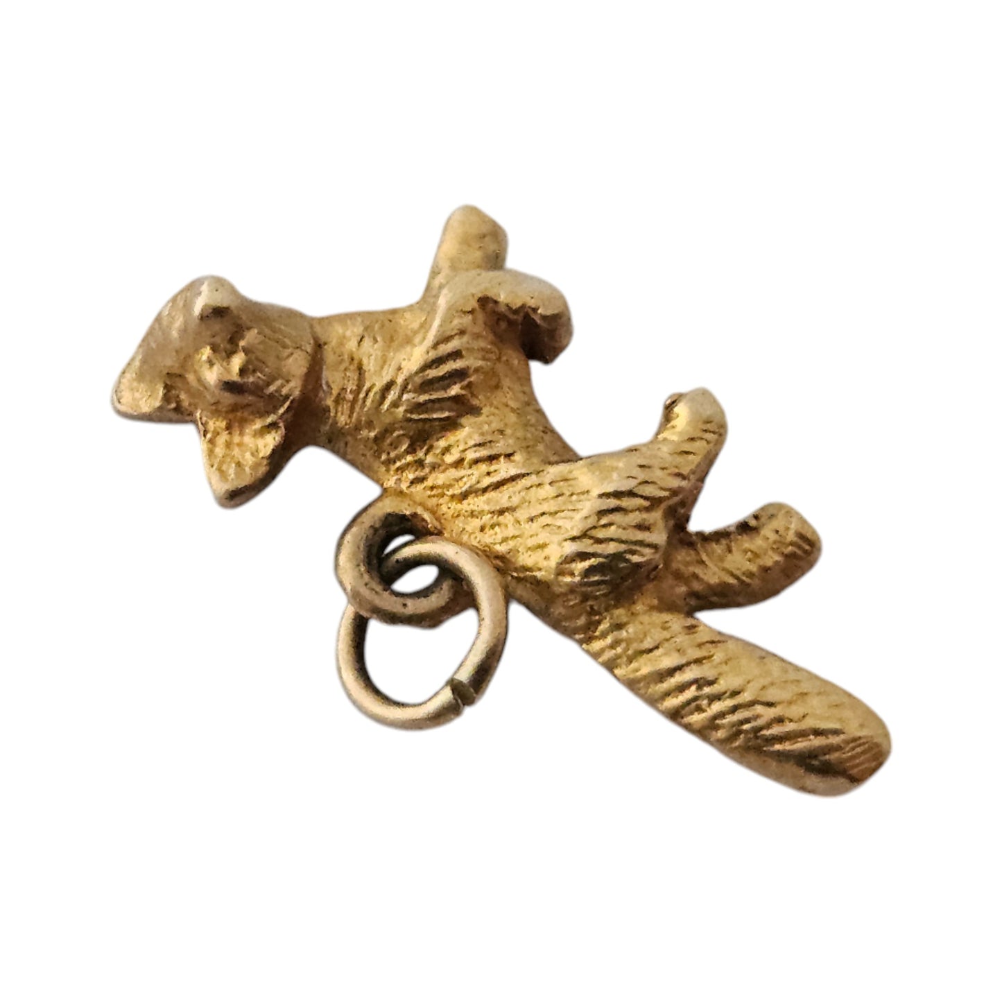 9ct 375 Yellow Gold Fox Charm c.1960's L 1.8 cm 1.9 g.