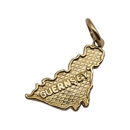 9ct Yellow Gold Guernsey Charm L 1.5 cm 1.4 g.