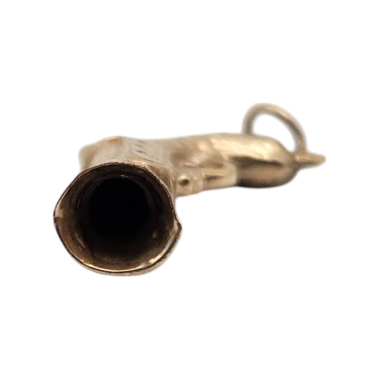 9ct 375 Yellow Gold Gun Charm 1965 L 2.5 cm 1.1 g.