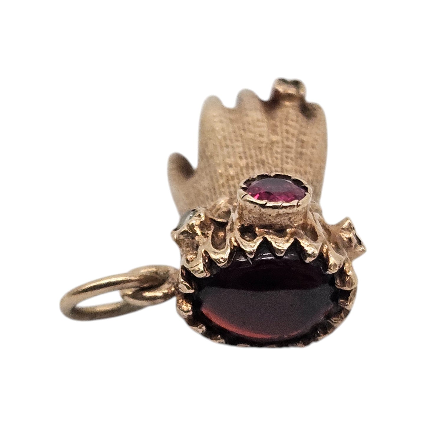Rare 9ct 375 Yellow Gold Hand Charm 1974 L 2.1 cm 2.9 g.