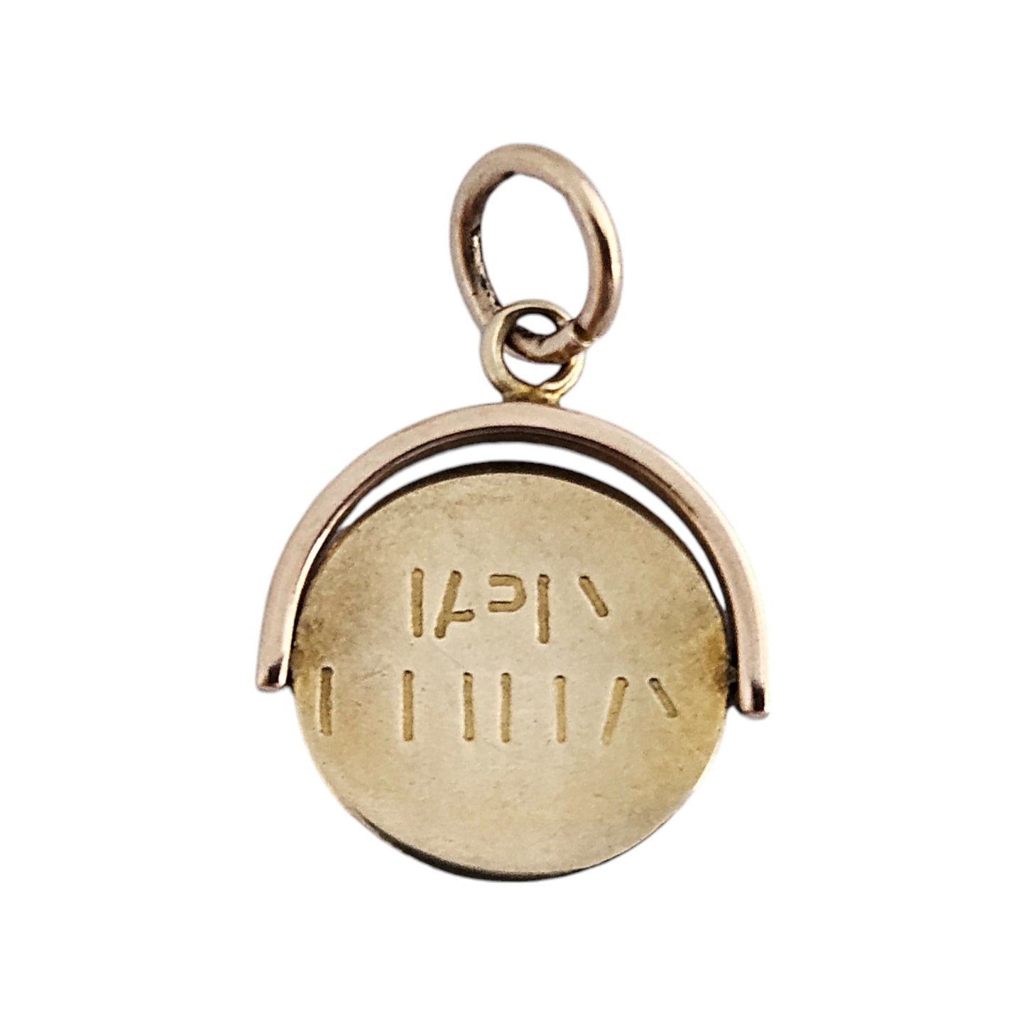 Rare 9ct 375 Yellow Gold "Happy Birthday" Spinning Charm 1948 L 1.3 cm 1.0 g.