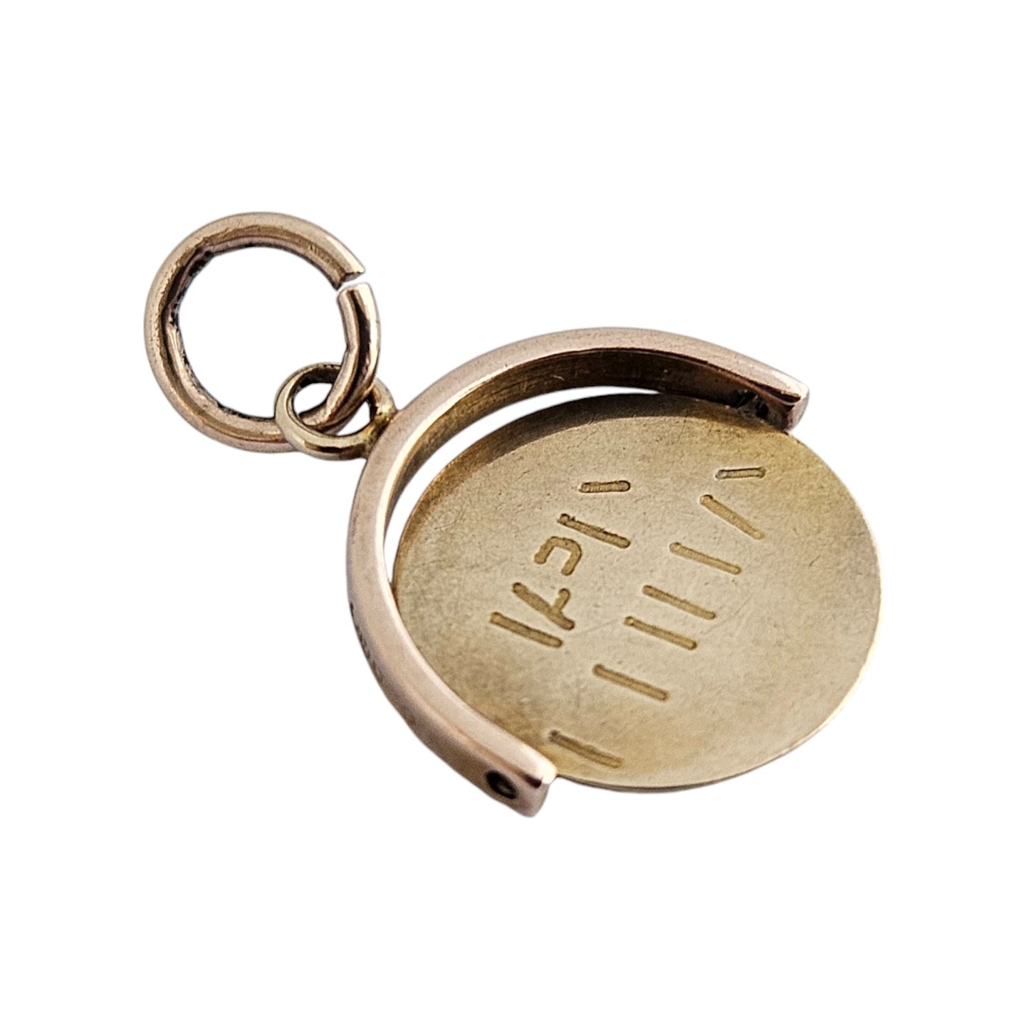 Rare 9ct 375 Yellow Gold "Happy Birthday" Spinning Charm 1948 L 1.3 cm 1.0 g.