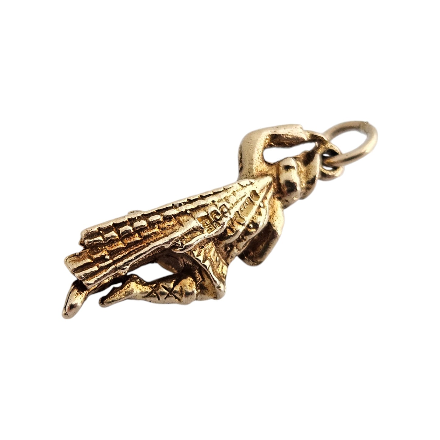 Scottish 9ct 375 Yellow Gold Highland Dancer Charm c.1960's L 2.2 cm 2.6 g.