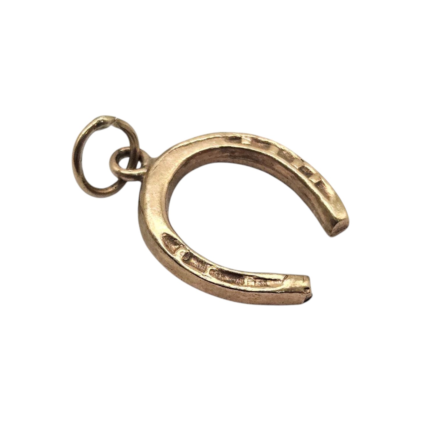 9ct 375 Yellow Gold Horseshoe Charm c.1960's L 1.1 cm 0.6 g.