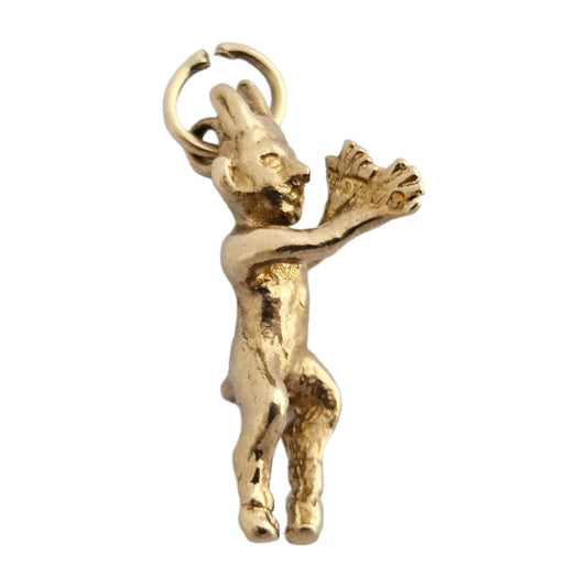 9ct 375 Yellow Gold Imp Pixie Charm 1971 L 1.7 cm 1.2 g