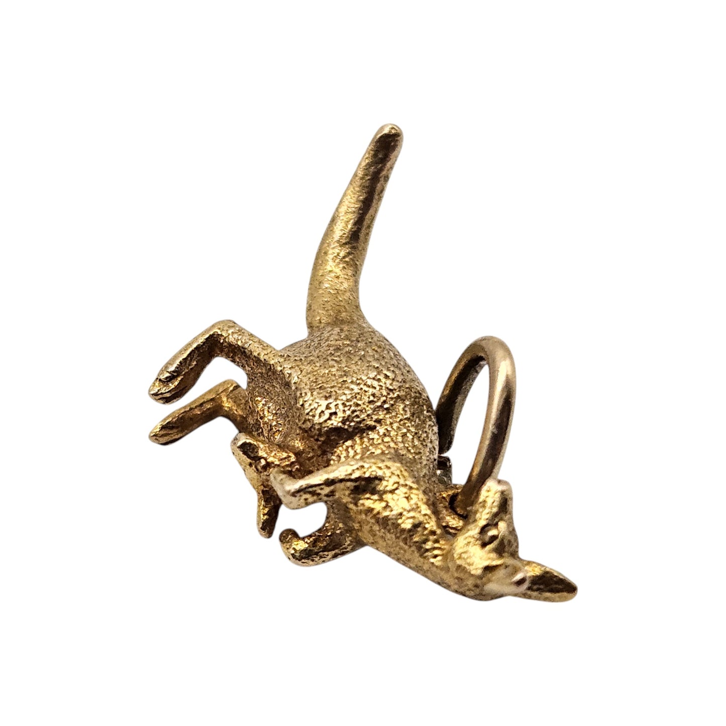 9ct Yellow Gold Kangaroo & Joey Charm c.1960's L 1.7 cm 2.7 g.