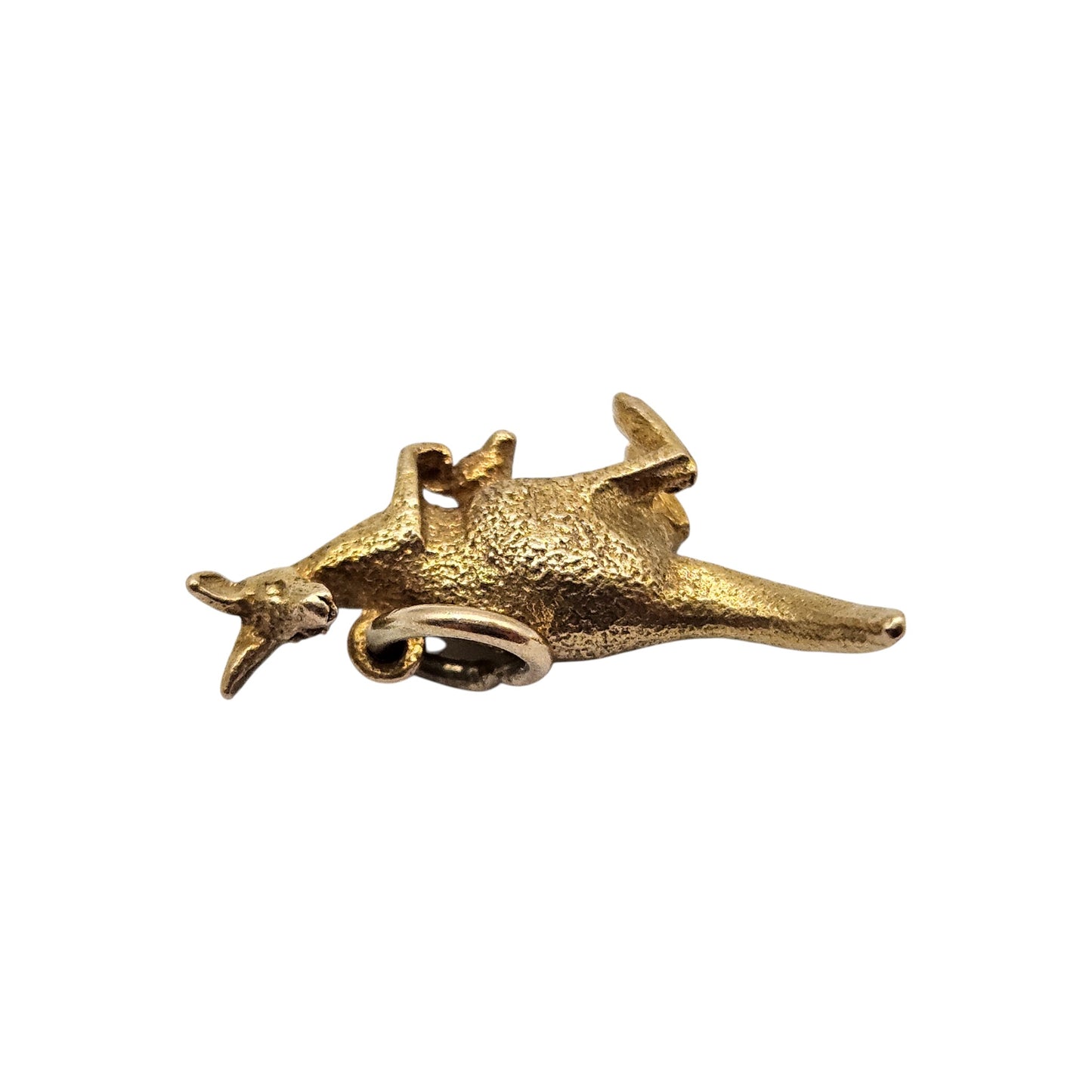 9ct Yellow Gold Kangaroo & Joey Charm c.1960's L 1.7 cm 2.7 g.