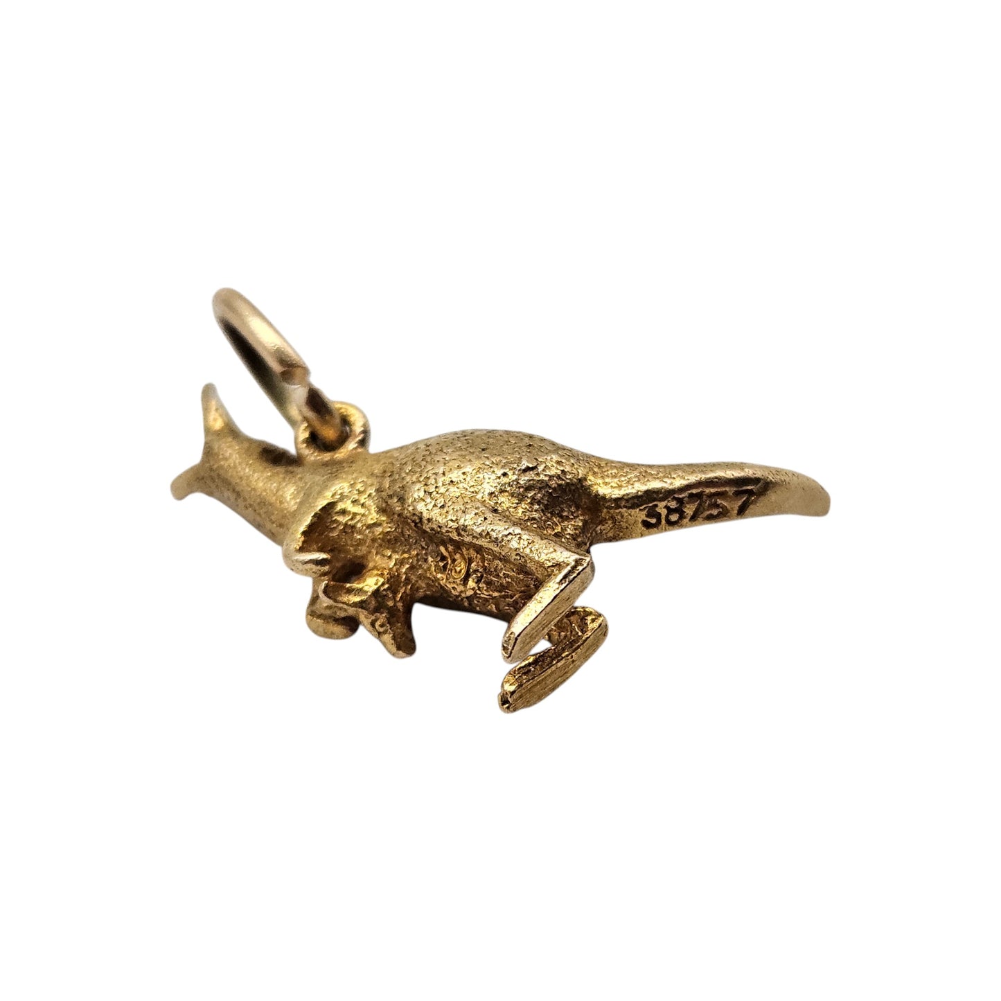 9ct Yellow Gold Kangaroo & Joey Charm c.1960's L 1.7 cm 2.7 g.