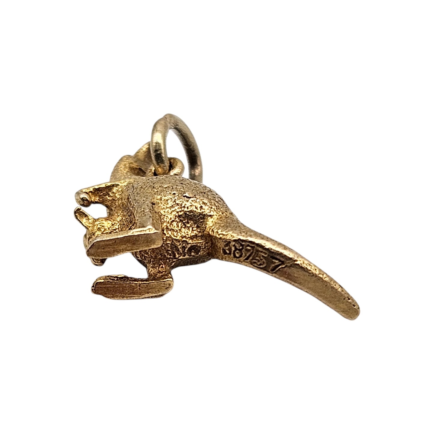 9ct Yellow Gold Kangaroo & Joey Charm c.1960's L 1.7 cm 2.7 g.