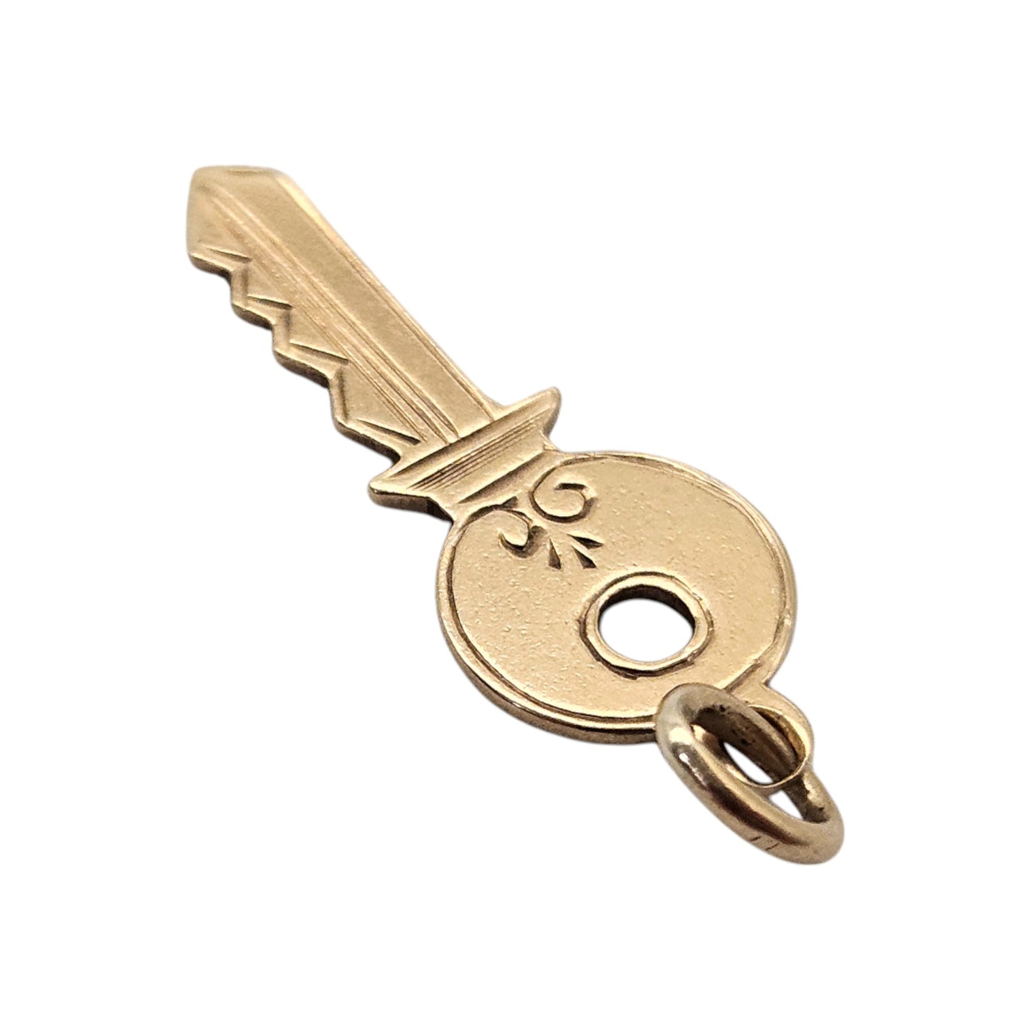 Chester 9ct 375 Yellow Gold Key Charm 1952 L 2.2 cm 1.0 g.