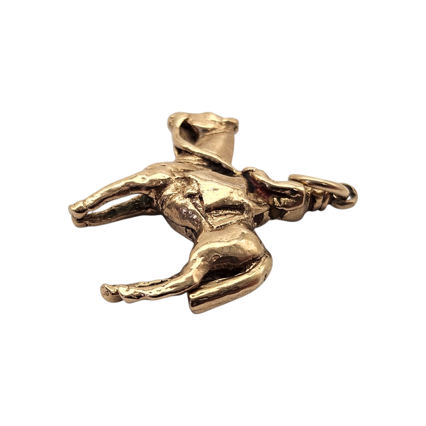 9ct 375 Yellow Gold Lady Godiva Charm 1954 L 1.9 cm 3.0 g.
