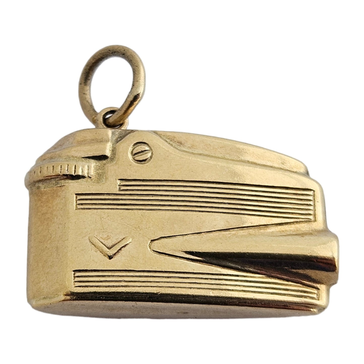 9ct 375 Yellow Gold Lighter Charm 1970 L 1.8 cm 1.3 g