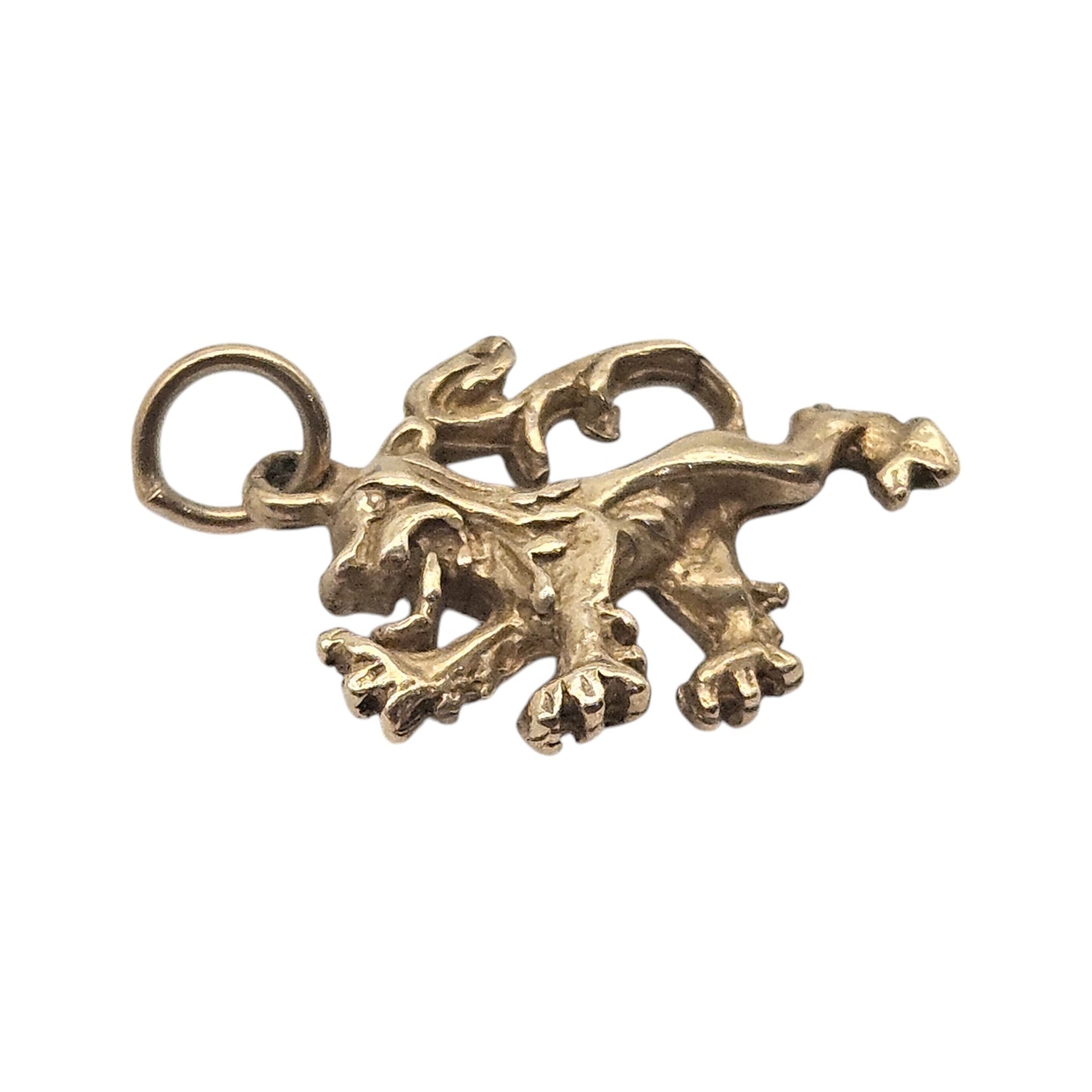 9ct 375 Yellow Gold Lion Charm L 1.5 cm 1.4 g.