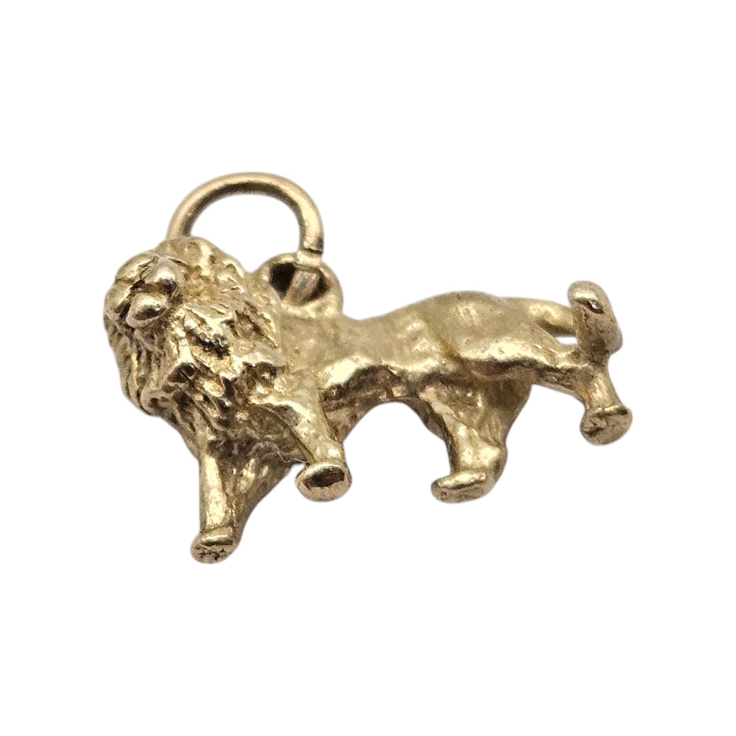 9ct 375 Yellow Gold Lion Charm 2001 L 1.4 cm 1.9 g.
