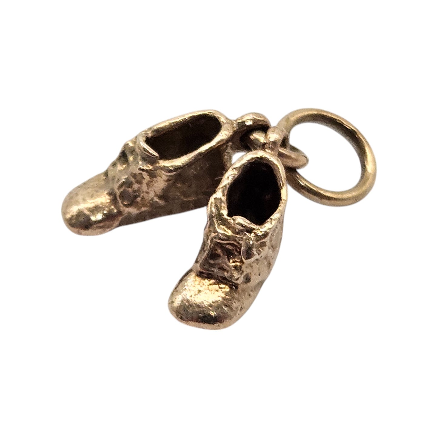 9ct 375 Yellow Gold Pair Of Lucky Boots Charm 1963 L 8 mm 1.6 g.