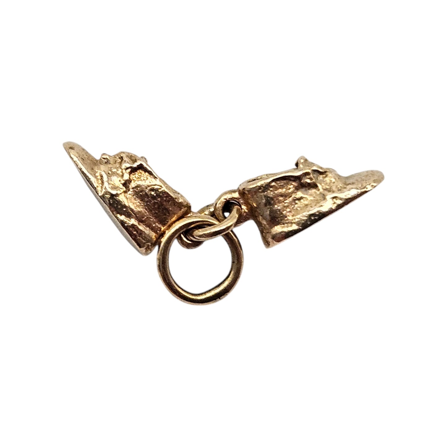 9ct 375 Yellow Gold Pair Of Lucky Boots Charm 1963 L 8 mm 1.6 g.