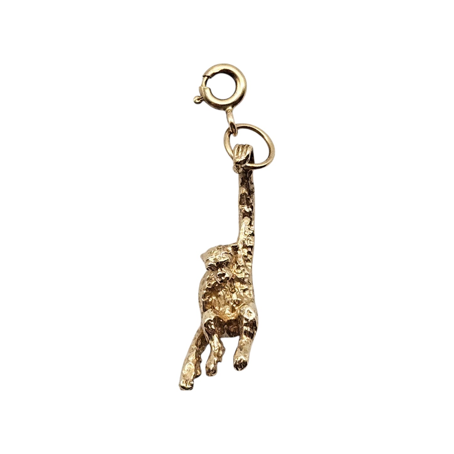 9ct 375 Yellow Gold Monkey Charm L 2.6 cm 2.6 g.