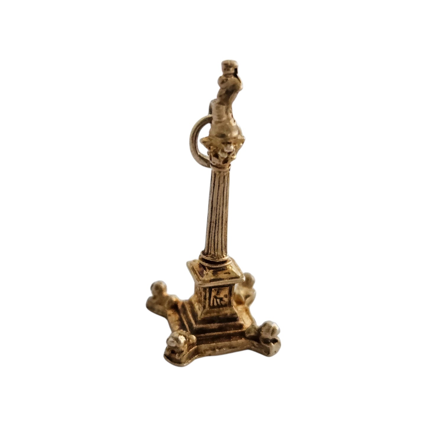 9ct 375 Yellow Gold Nelson's Column Charm c.1960's L 2.3 cm 1.7 g.