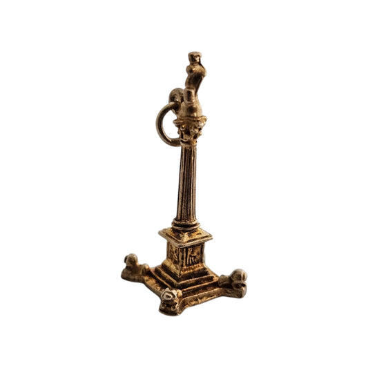 9ct 375 Yellow Gold Nelson's Column Charm c.1960's L 2.3 cm 1.7 g.