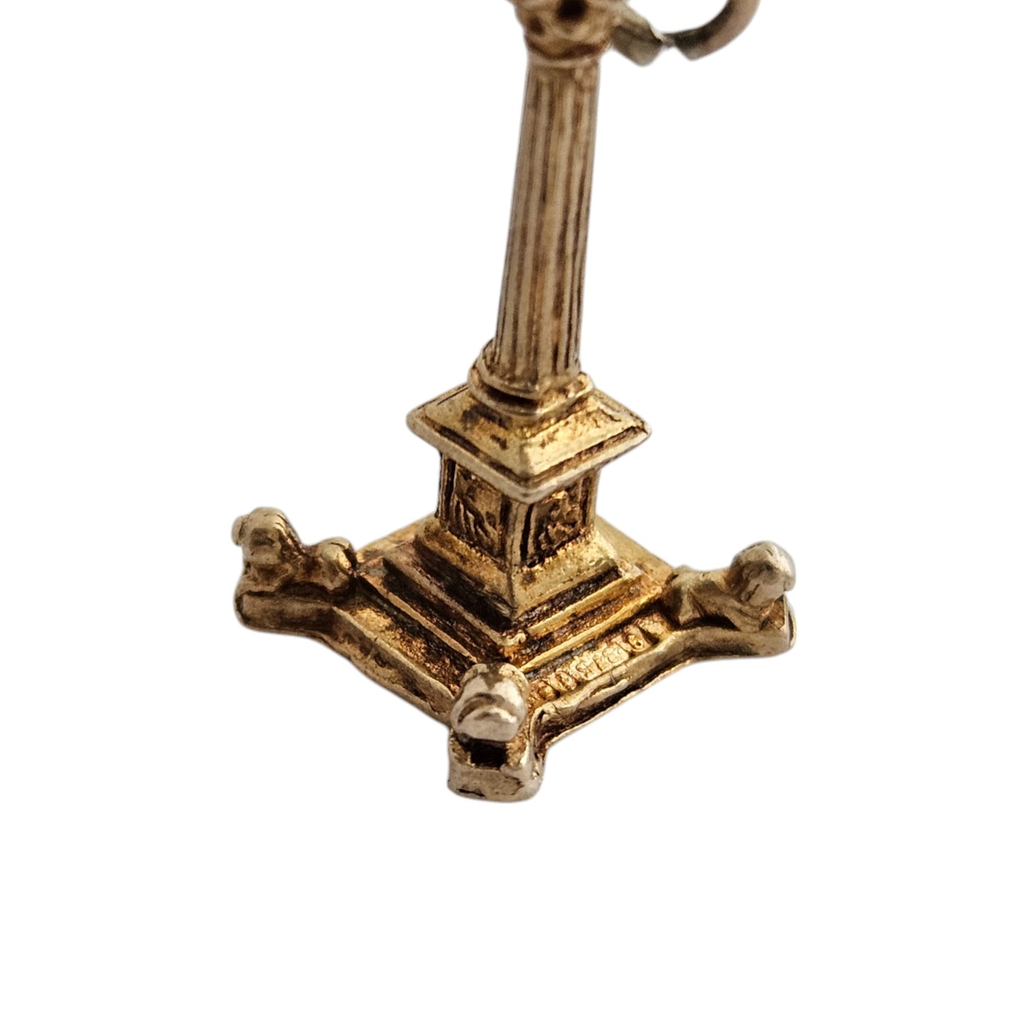 9ct 375 Yellow Gold Nelson's Column Charm c.1960's L 2.3 cm 1.7 g.
