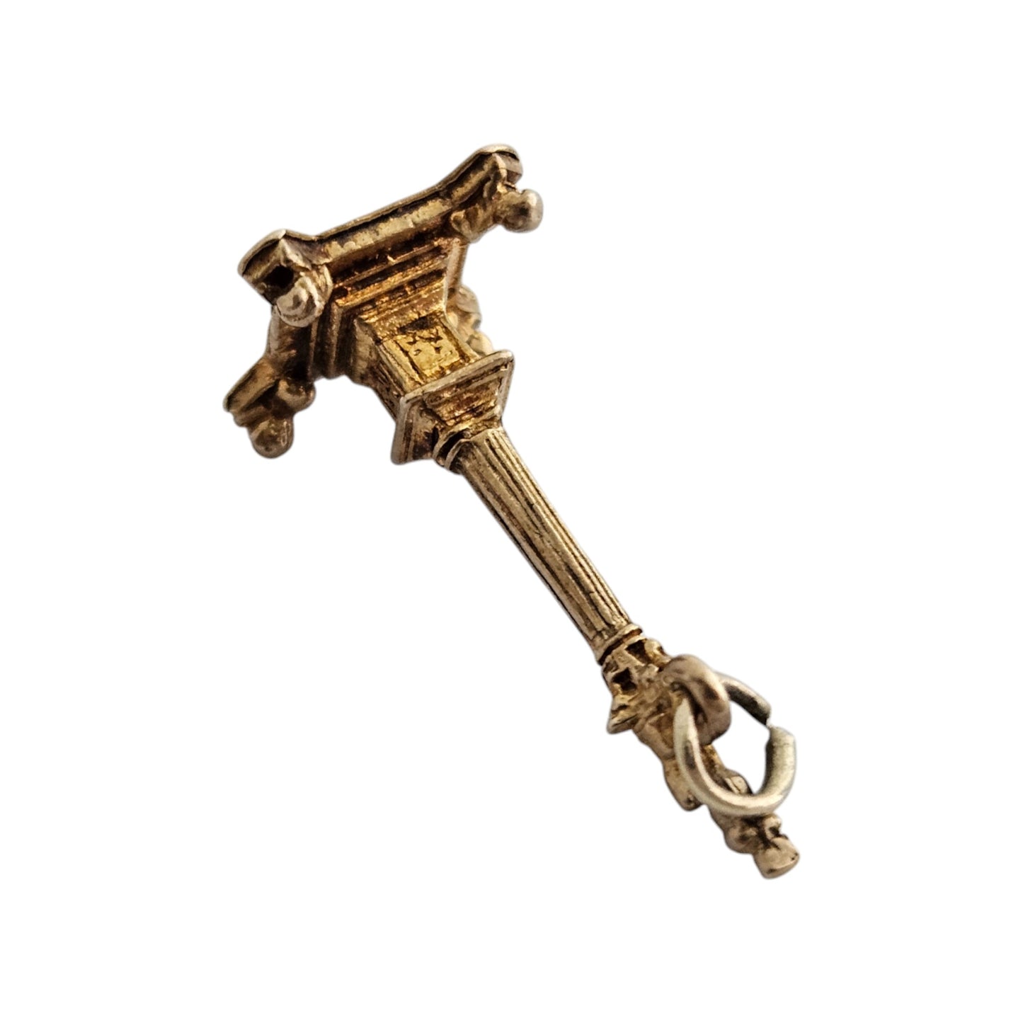 9ct 375 Yellow Gold Nelson's Column Charm c.1960's L 2.3 cm 1.7 g.