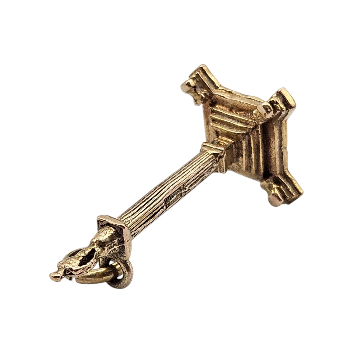 9ct 375 Yellow Gold Nelson's Column Charm 1964 L 2.8 cm 2.7 g.