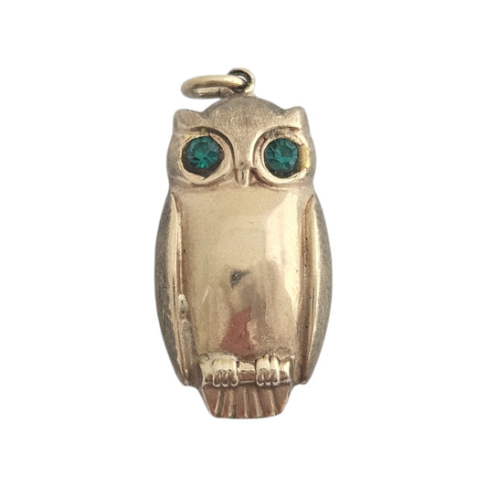 9ct 375 yellow gold Owl Charm