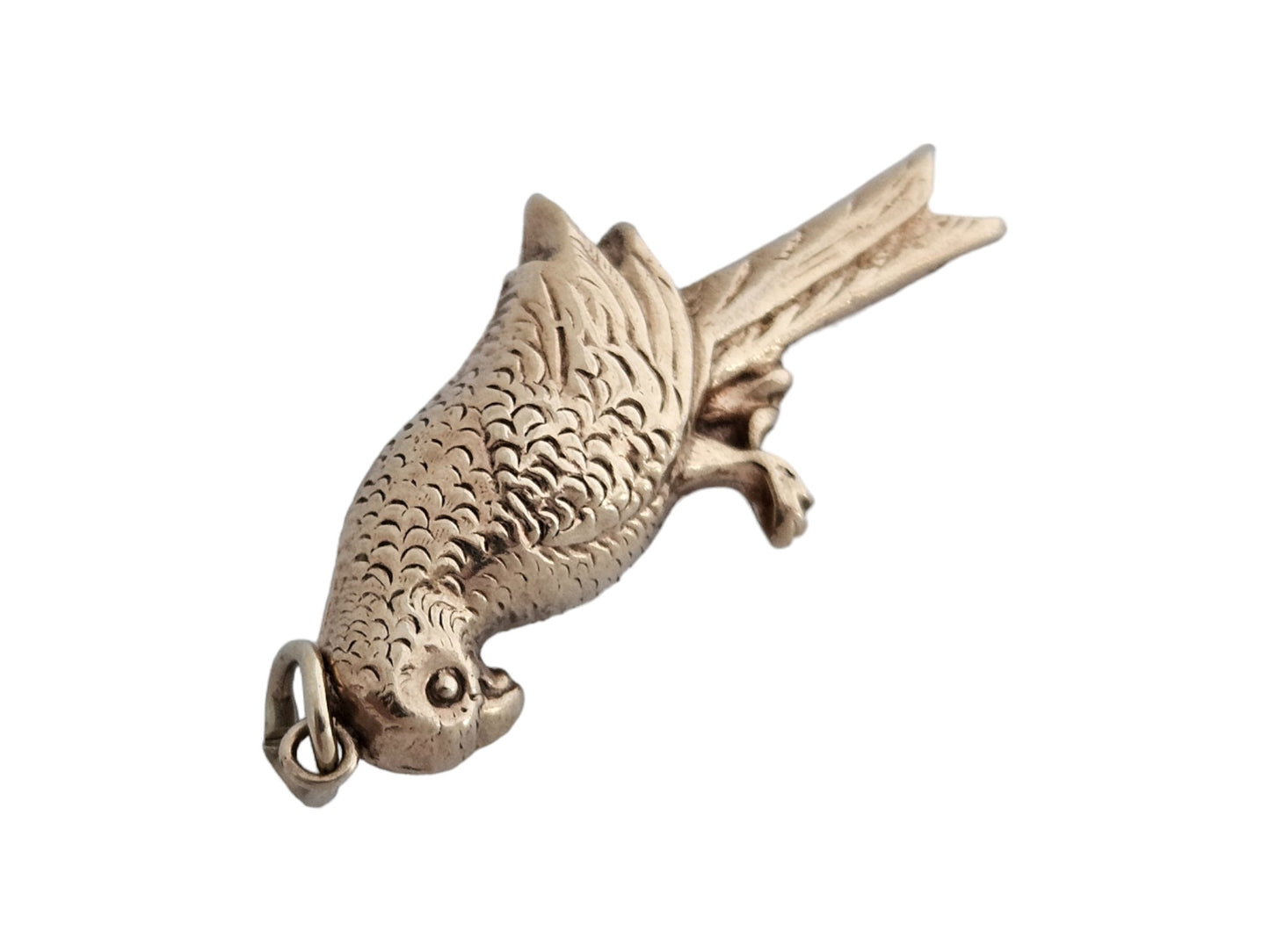 9ct 375 Yellow Gold Parrot Charm 1962 L 3.2 cm 1.5 g.