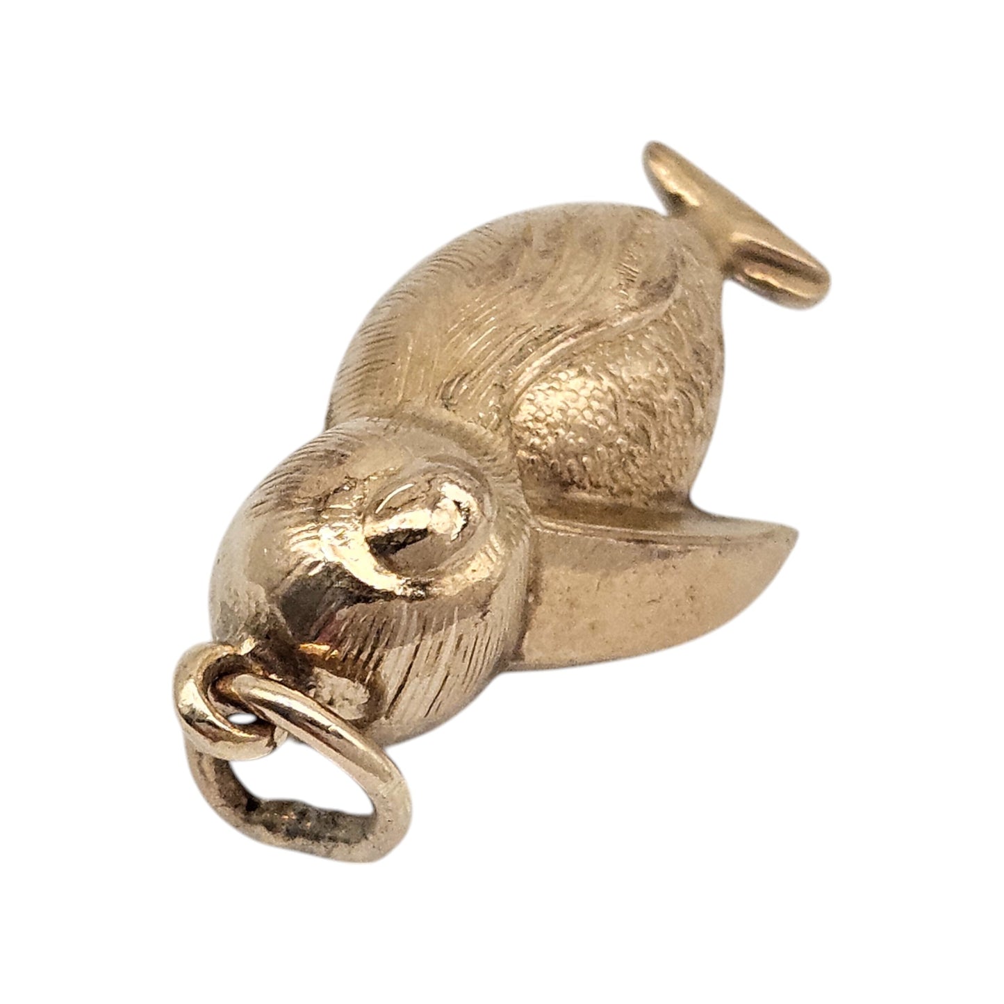9ct 375 Yellow Gold Pelican Charm 1970 L 2.2 cm 1.3 g.