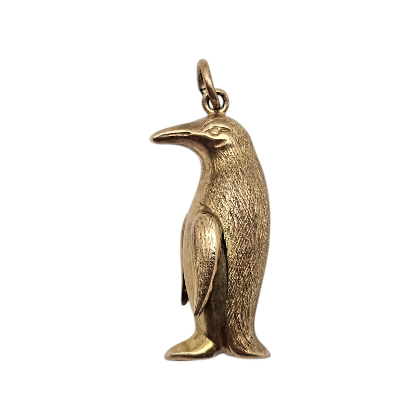 Georg Jensen 9ct 375 Yellow Gold Penguin Charm 1966 L 2.4 cm 1.9 g.