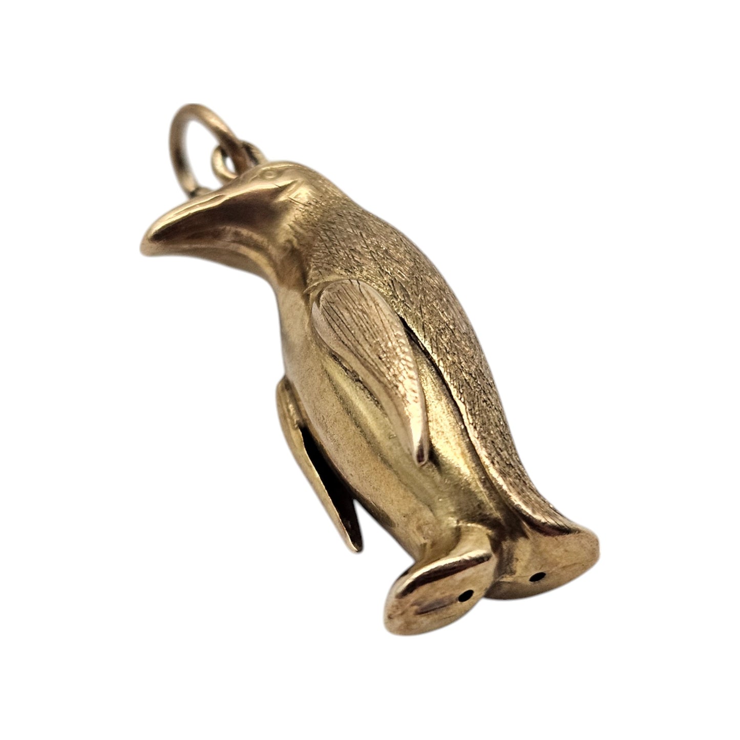 Georg Jensen 9ct 375 Yellow Gold Penguin Charm 1966 L 2.4 cm 1.9 g.