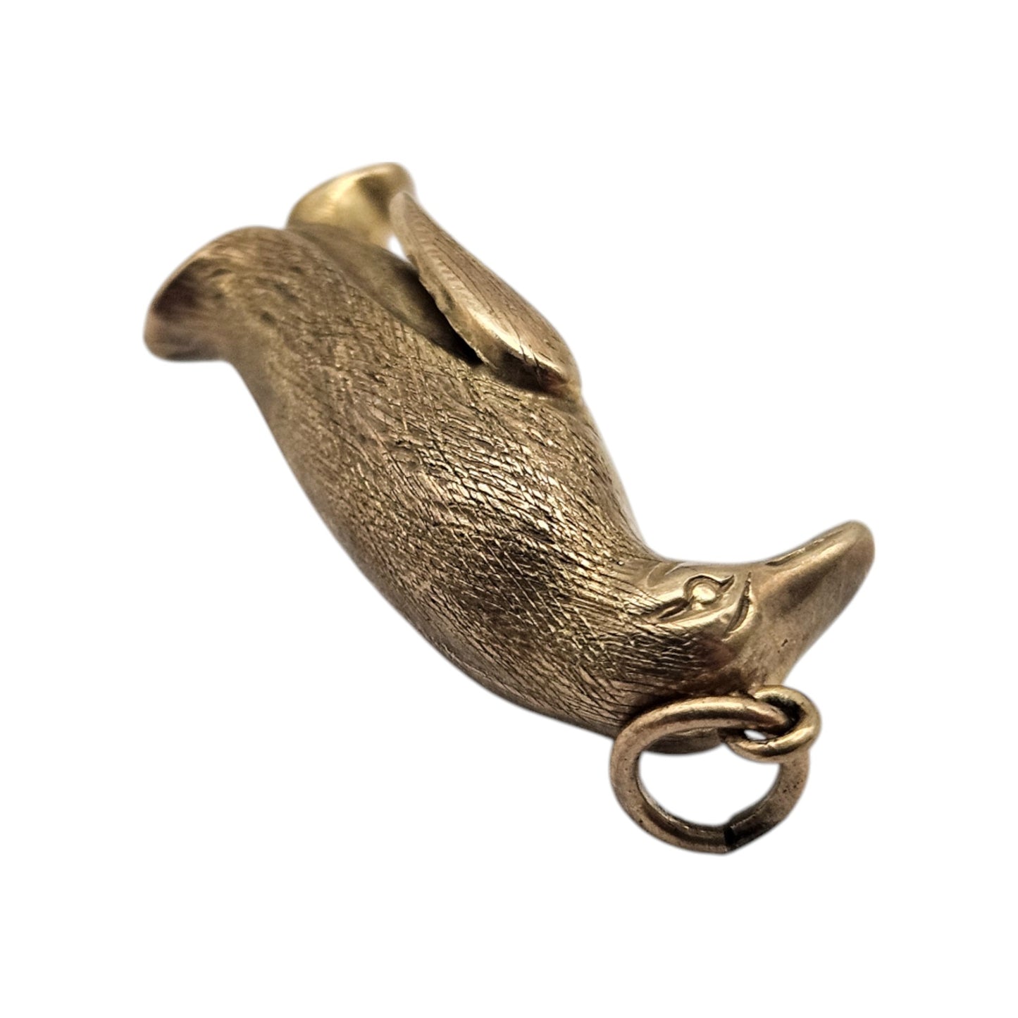 Georg Jensen 9ct 375 Yellow Gold Penguin Charm 1966 L 2.4 cm 1.9 g.