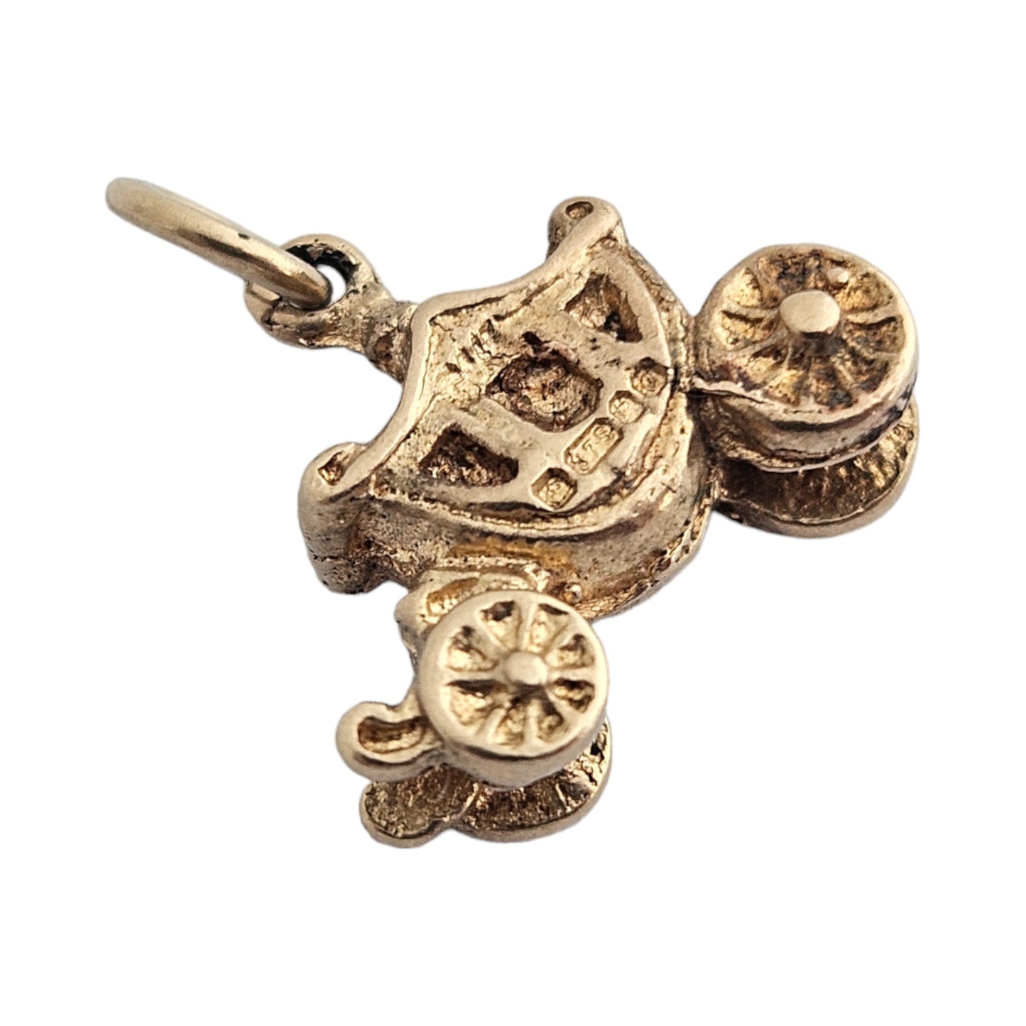 9ct 375 Yellow Gold Royal Carriage Charm 1977 L 1.4 cm 2.6 g