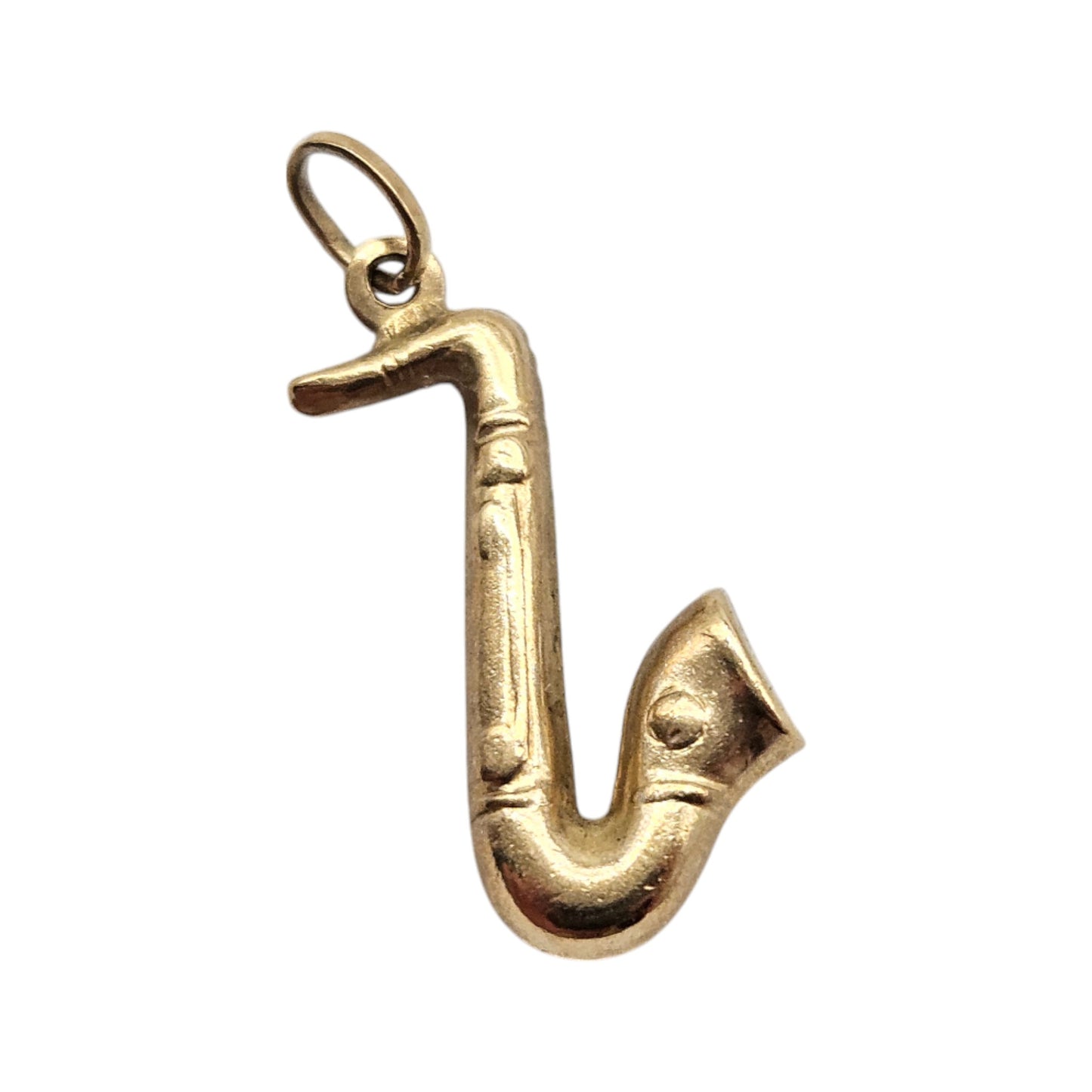 9ct Yellow Gold Saxophone Charm L 1.7 cm 0.6 g.