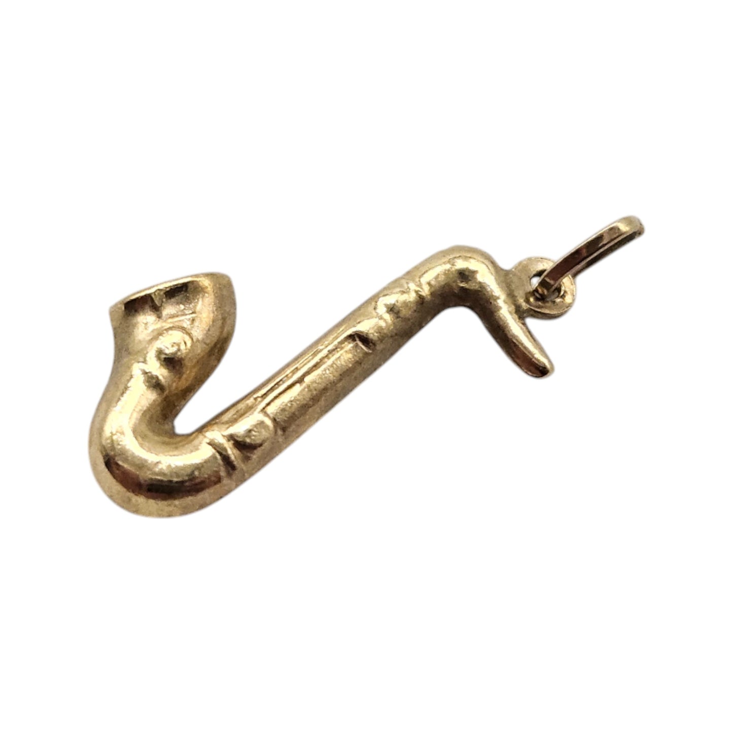 9ct Yellow Gold Saxophone Charm L 1.7 cm 0.6 g.