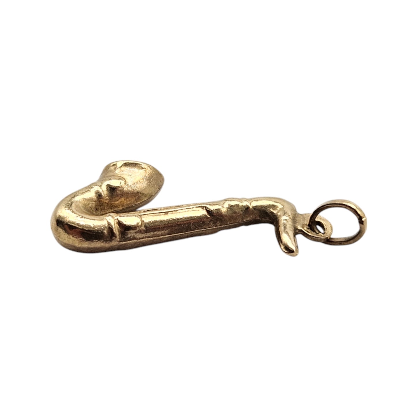 9ct Yellow Gold Saxophone Charm L 1.7 cm 0.6 g.