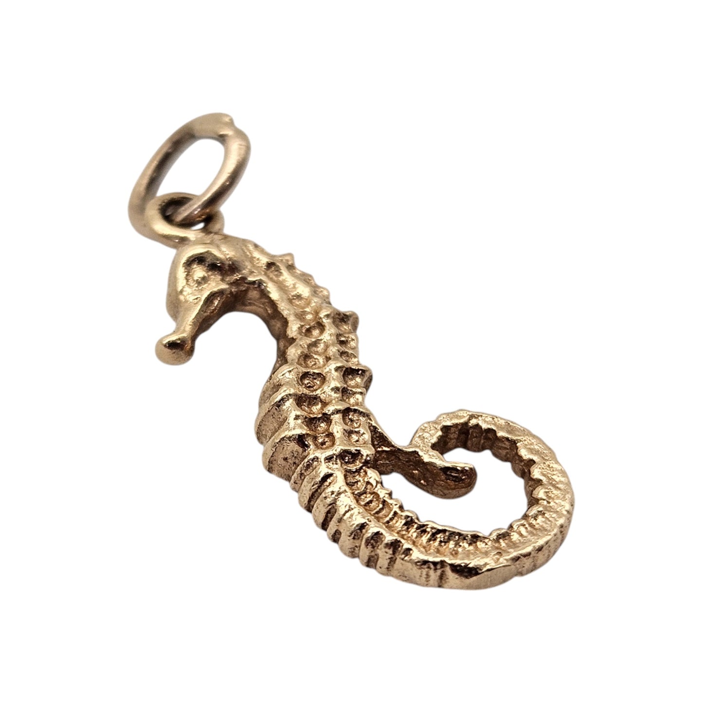 9ct Yellow Gold Seahorse Charm L 1.9 cm 2.0 g.