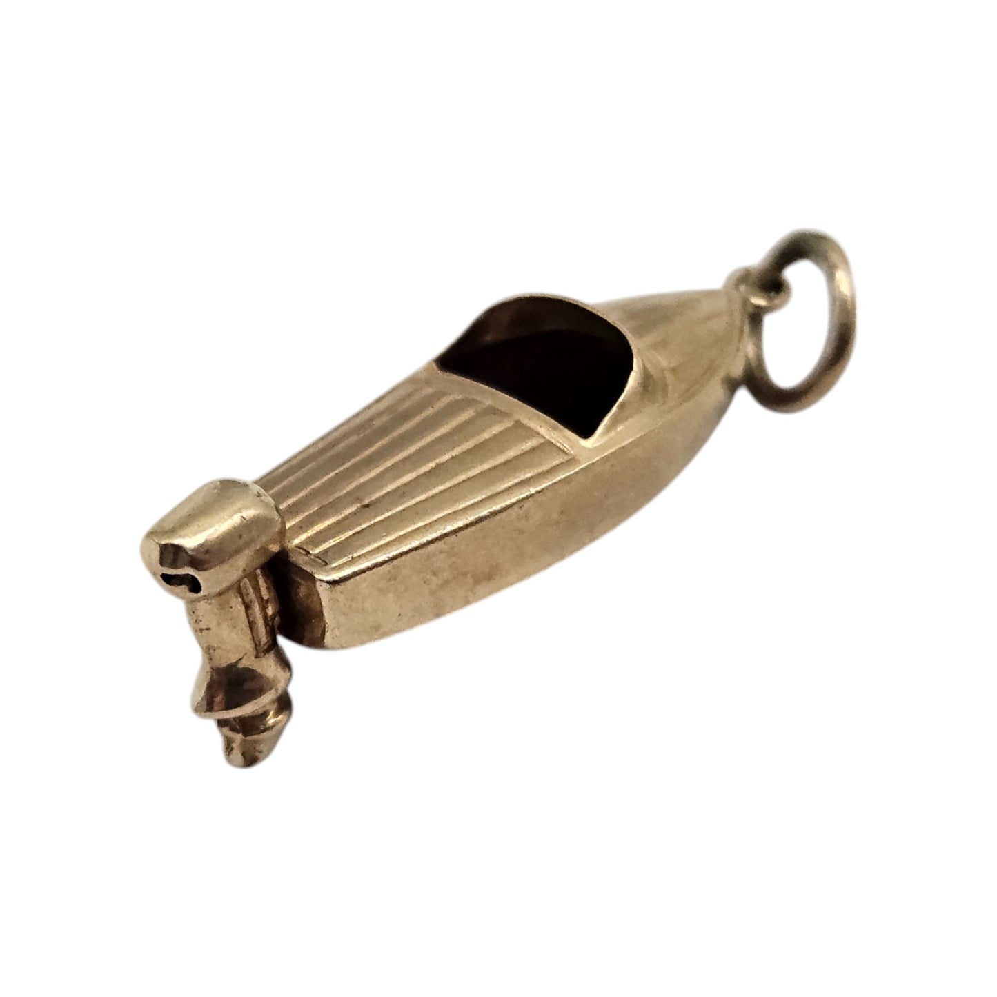 9ct 375 Yellow Gold Speedboat Charm 1971 L 2.2 cm 1.1 g.